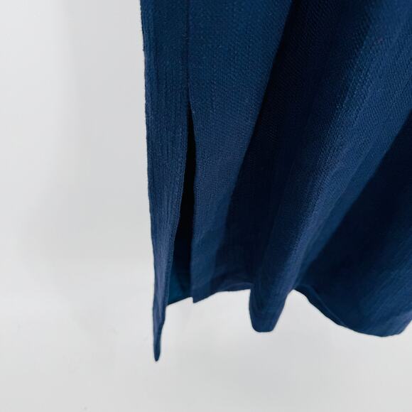 Pearl by Lela Rose NWT Navy Cotton Canvas Floral Strap Column Dress Size 6 - Picture 8 of 12